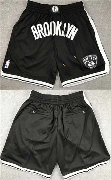 Men%27s Brooklyn Nets Black Shorts (Run Small)->los angeles dodgers->MLB Jersey